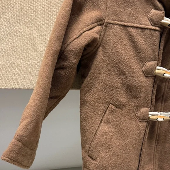 Next Brown Kids Pea Coat with Toggle Closures Size 5/6 - Picture 4 of 9